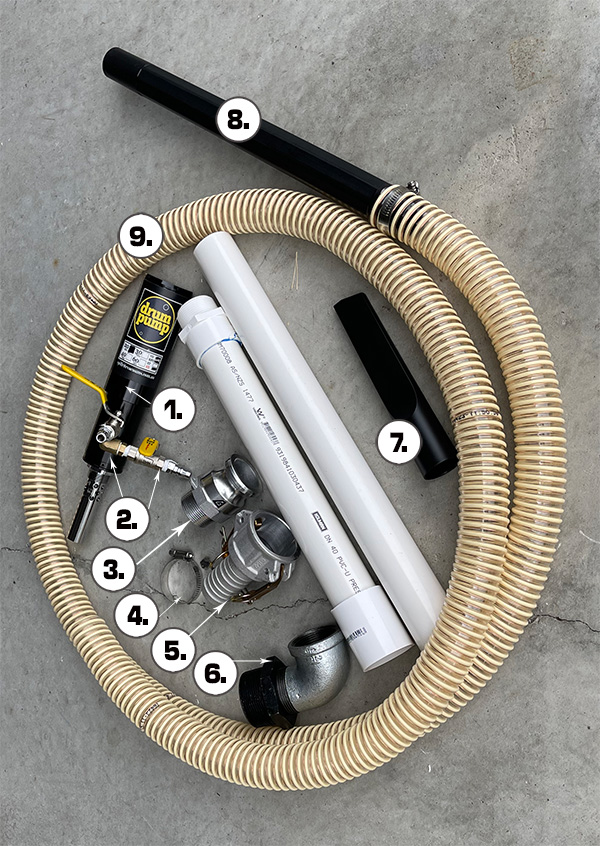 air operated drum pump accessories