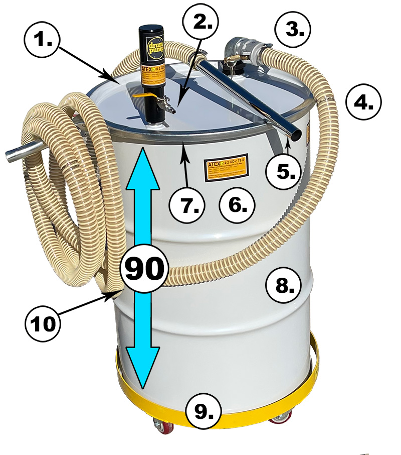 air operated Drum Pump nitto fitting